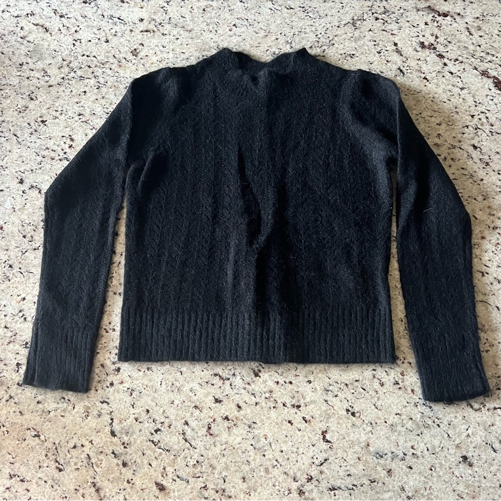 Marea by Liz Joy Pointelle Black Sweater
